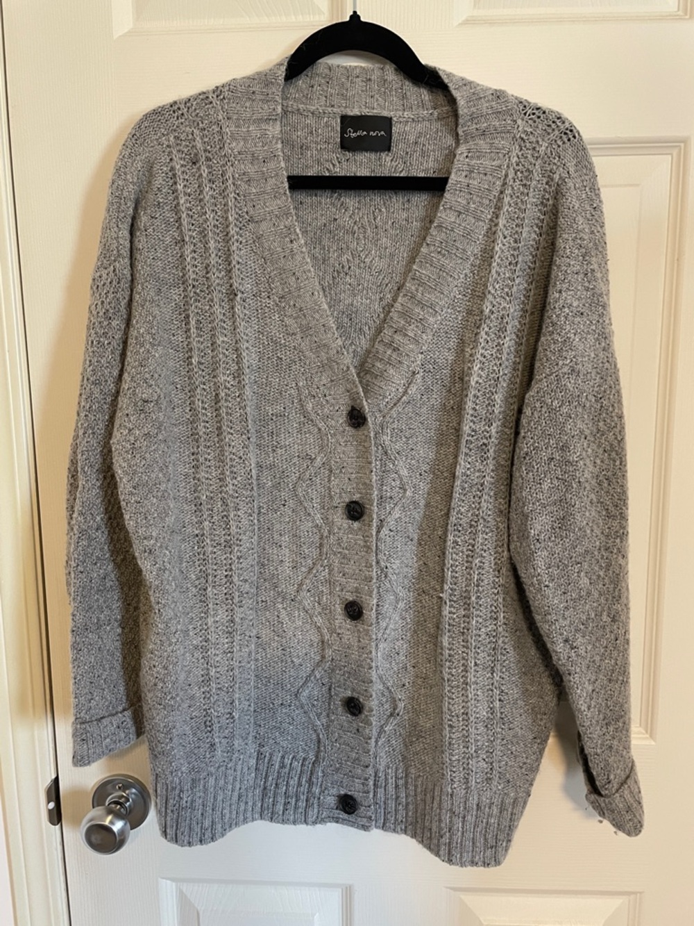 Soft Knit Gray Women’s Cardigan Sweater